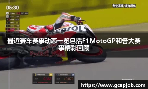 最近赛车赛事动态一览包括F1MotoGP和各大赛事精彩回顾